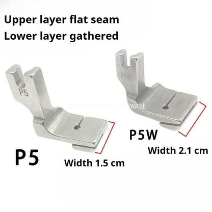 1125★  Sewing machine shrink and fold patchwork presser foot computer flat car wrinkle pumping wrinkle pleated P5W two-layer seam upper flat and lower wrinkle★