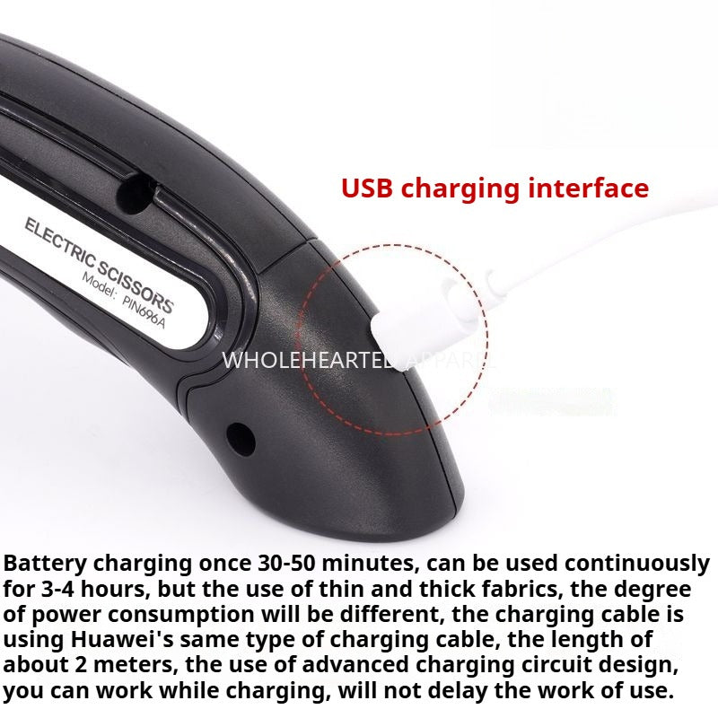 1444★  New second-generation PIN electric scissors industrial rechargeable handheld electric lithium battery double scissors cloth knife clothing★