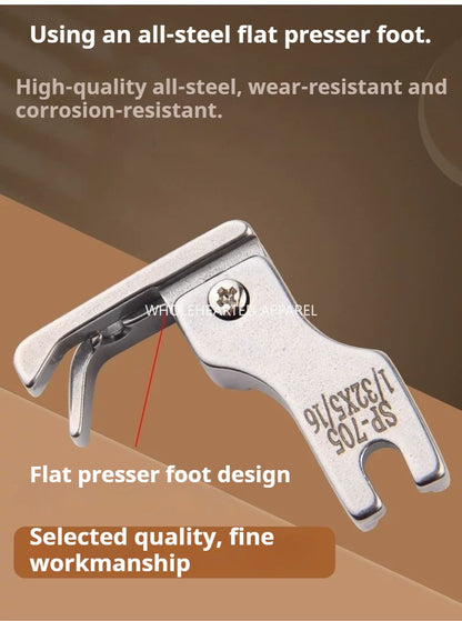 1426★ boutique all-steel computer flat car hemming hemming pull tube presser foot, upper sleeve auxiliary presser foot SP-705 high and low presser foot★