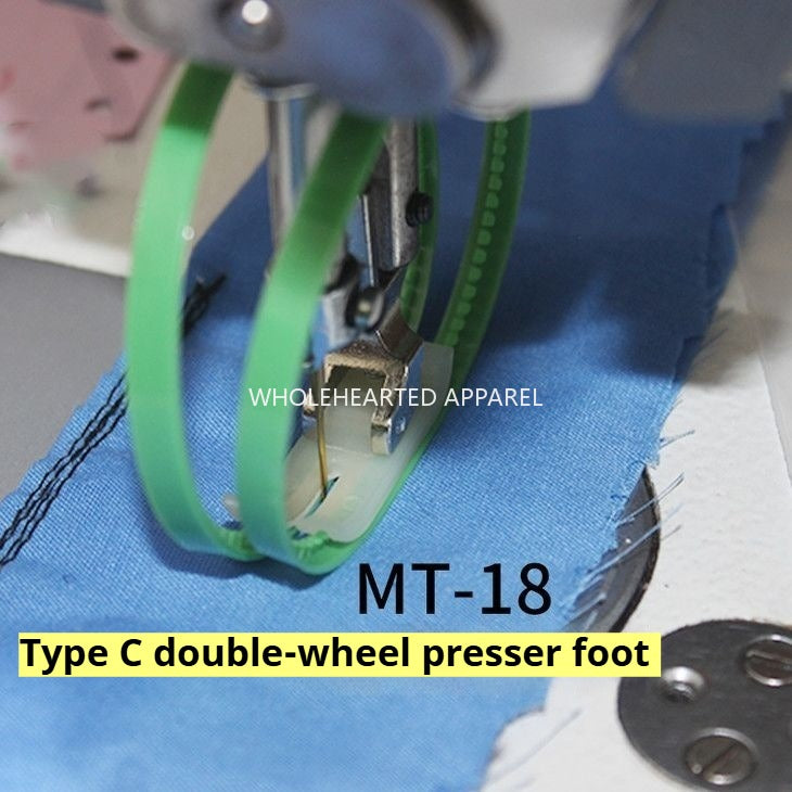 1106★  MT-18 roller rubber ring presser foot, left and right unilateral double roller presser foot flat car down leather plastic belt ring S★