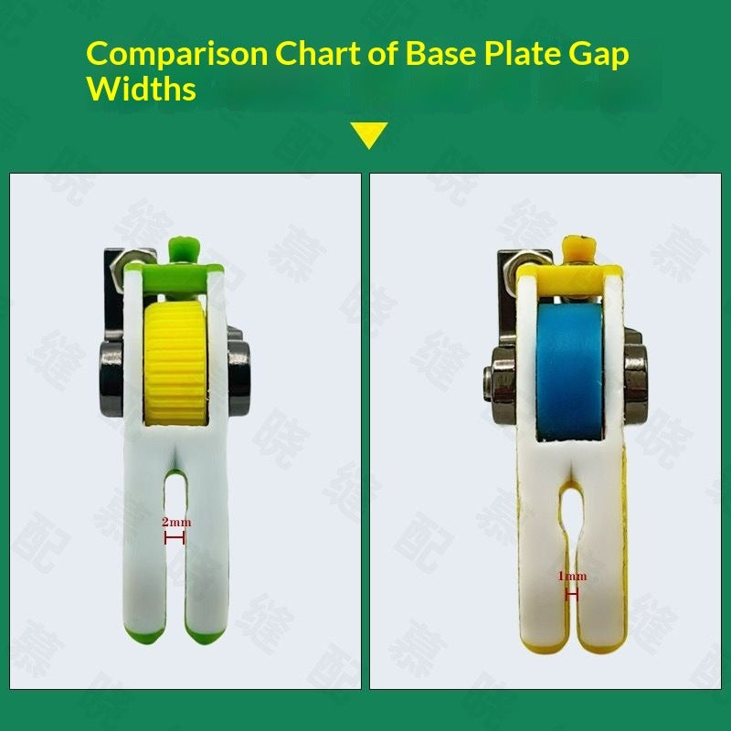 1016★  Upgraded version of wide gap flat car plastic roller presser foot does not eat cloth, does not rush cloth pressing line, thick and thin universal wheel presser foot★