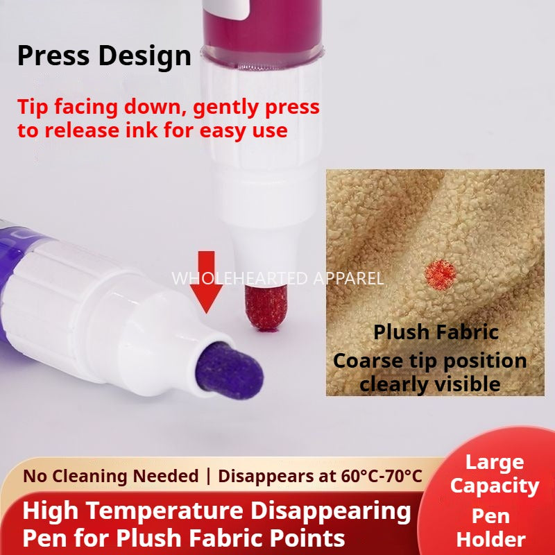 1018★ Big Mac high temperature disappearance pen extra thick clothing factory special marker pen scribing ironing pen heating automatic fading pen★