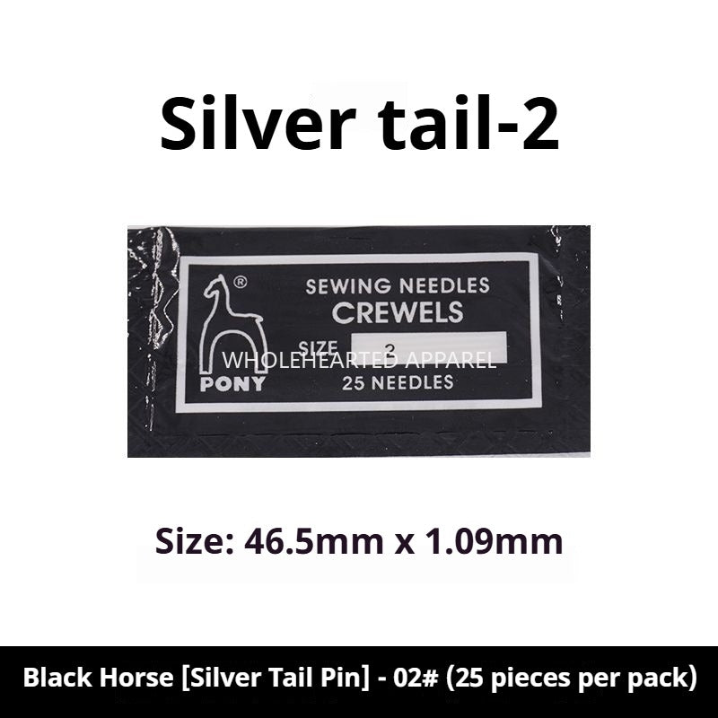 1514★ Aiguilles à broder indiennes authentiques PONY, marque cheval, marque cerf, queue dorée, 25 pièces/sachet★