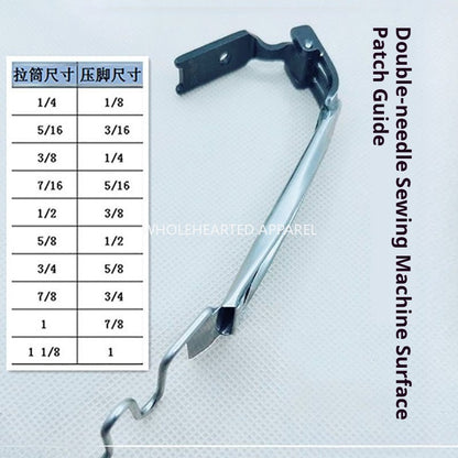 1350★ Tube de guidage pour machine à coudre à double aiguille, pour fixation de ruban adhésif et pied presseur, tube de guidage pour adhésif de surface★