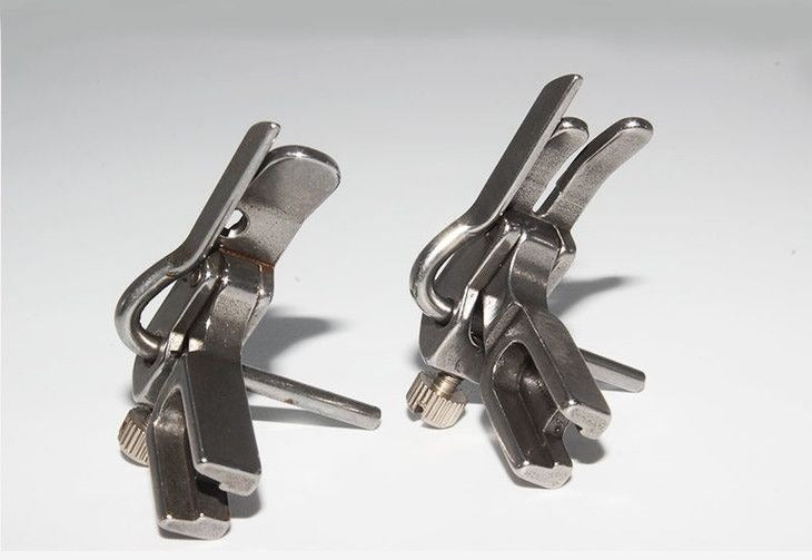 1287★ Pied-de-biche à largeur réglable et butée étroite pour chariot plat, pied-de-biche à tige de guidage réglable pour chariot plat P801 P803★