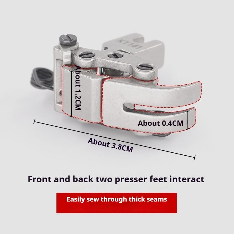 1073★  Flat car front and rear interactive strong over-seam tank presser foot, over-seam cross seam KT141 imported special presser foot★