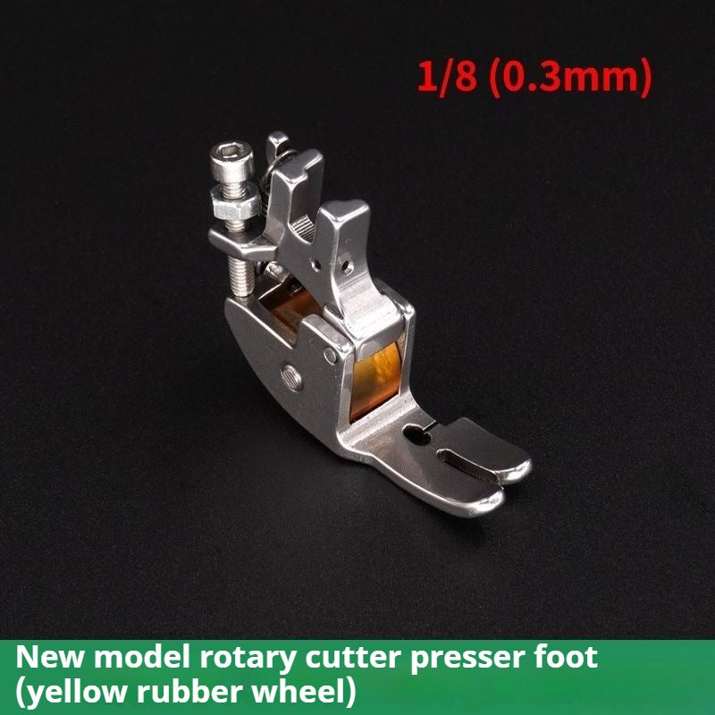 1141★  Newly upgraded with knife car roller presser foot 1/8 anti-eating cloth rush cloth knife car presser foot leather leather jacket thin and thick universal★