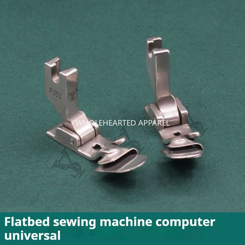 1107★  P351 non-ironing folding edge pressing foot, turtle hat under folding flat car crimping drum tool★