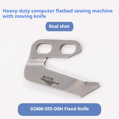 1466★  Authentic Qiangxin computer flat car wire cutting blade, movable knife 110-40052 fixed knife D2406-555-DOH parts★