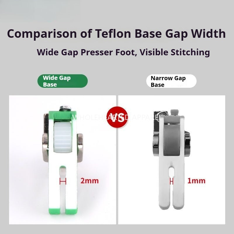 1006★ 1009★New PL boutique newly upgraded flat car (wide gap) Teflon roller presser foot thin and thick universal do not eat cloth rush cloth accessories★
