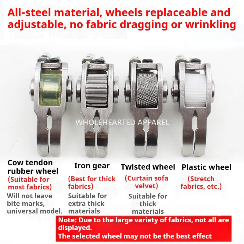 1142★  New eighth-generation roller presser foot flat car thin and thick material multi-functional adjustable down jacket curtain leather roller presser foot★