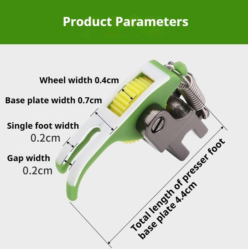 1684★  New T58N plastic roller presser foot computer flat car sewing machine zipper presser foot narrow presser foot 0.3 pressing line thickness universal★