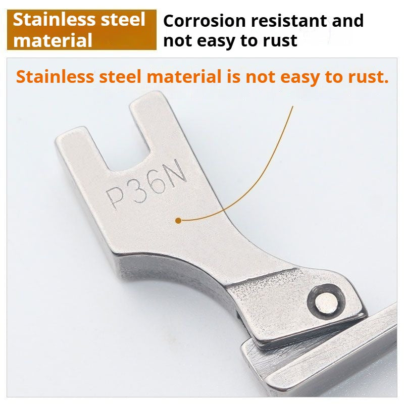 1500★  All-steel flat car left and right unilateral press foot invisible zipper press angle P36N P36LN plastic single press foot flat seam car★