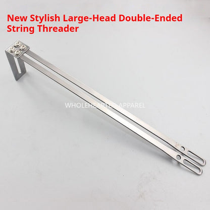 1038★ Outil d'enfilage de corde à double extrémité, aiguille à enfiler à double extrémité, fermeture élastique pour vêtements, ceinture de chapeau, accessoires pour machines à coudre industrielles★