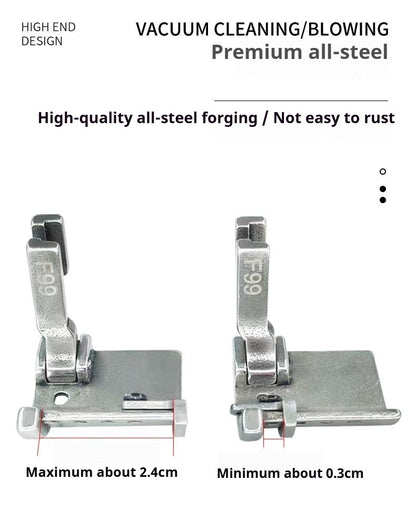 1167★  Flat car F99 universal presser foot Curling edge pull tube presser foot Adjustable blindfold roll trouser foot bag Back collar webbing presser foot★