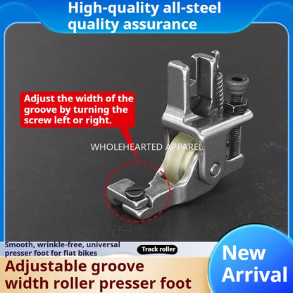 1007★ New Flat Car Adjustable Invisible Zipper Roller Presser Foot Sewing Machine Zipper Special Wheel Presser Foot No Wrinkle★