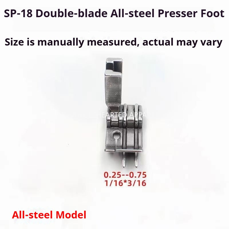 1050★  Flat car with knife presser foot All-steel double three-knife presser foot Jeans back bag tangential presser foot Unilateral double knife stop presser foot★