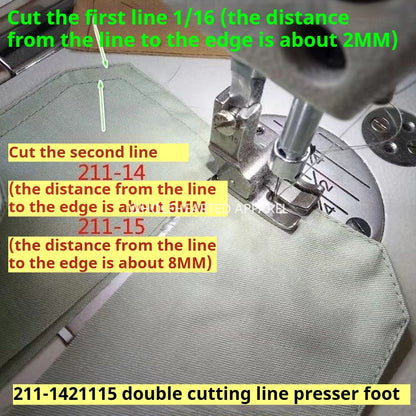 1512★  Computer flat car 211-14 211-150.6 Stop pressing line Multifunctional presser foot High and low presser foot Double tangent★