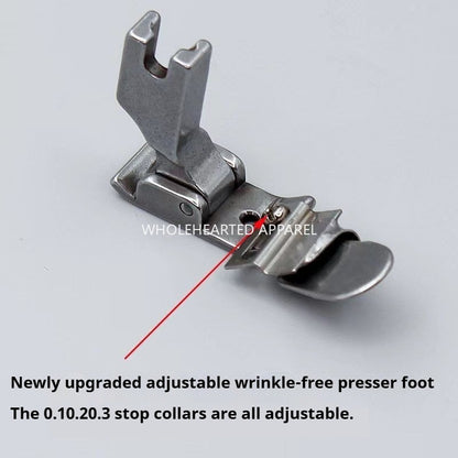1114★  Sewing machine accessories, new adjustable flat car, non-ironing, lower folding edge pull cylinder, door placket sticker, turtle back arc splicing seam roll★