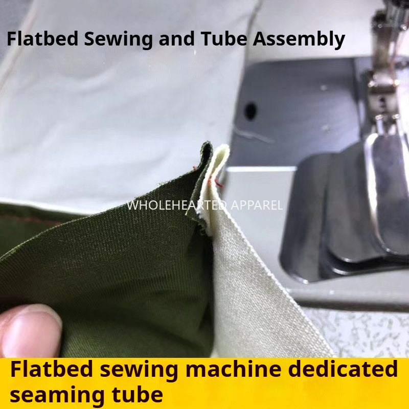 1299★ Máquina de coser industrial, tubo de costura de carro plano, ajuste de alineación de tela de doble capa superior e inferior, dispositivo de dobladillo de alambre recto★