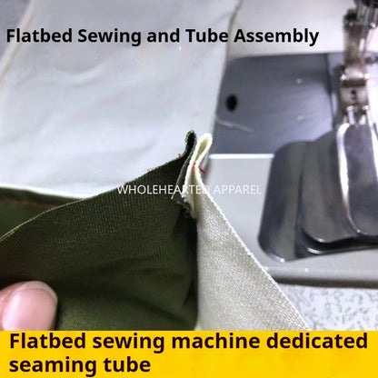 1299★ Máquina de coser industrial, tubo de costura de carro plano, ajuste de alineación de tela de doble capa superior e inferior, dispositivo de dobladillo de alambre recto★