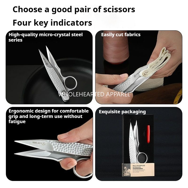 1515★ Tijeras de hilo de acero microcristalino Tijeras de hilo de acero inoxidable Tijeras pequeñas de resorte Tijeras de punto de cruz Tijeras de sastre para el hogar★