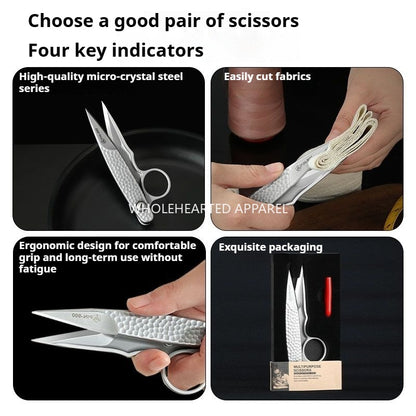 1515★ Tijeras de hilo de acero microcristalino Tijeras de hilo de acero inoxidable Tijeras pequeñas de resorte Tijeras de punto de cruz Tijeras de sastre para el hogar★