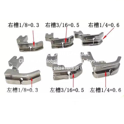 1425★  Flat car all-steel left and right with slotted cable pressing foot pressing quilt cover rope pressing foot P69LH pull crimping edge pressing foot