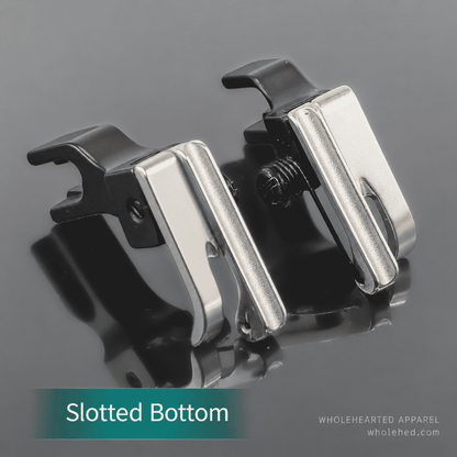 1738★ Double-Spring Grooved Compensating Presser Foot for Industrial Lockstitch Machines, Cording & Piping.