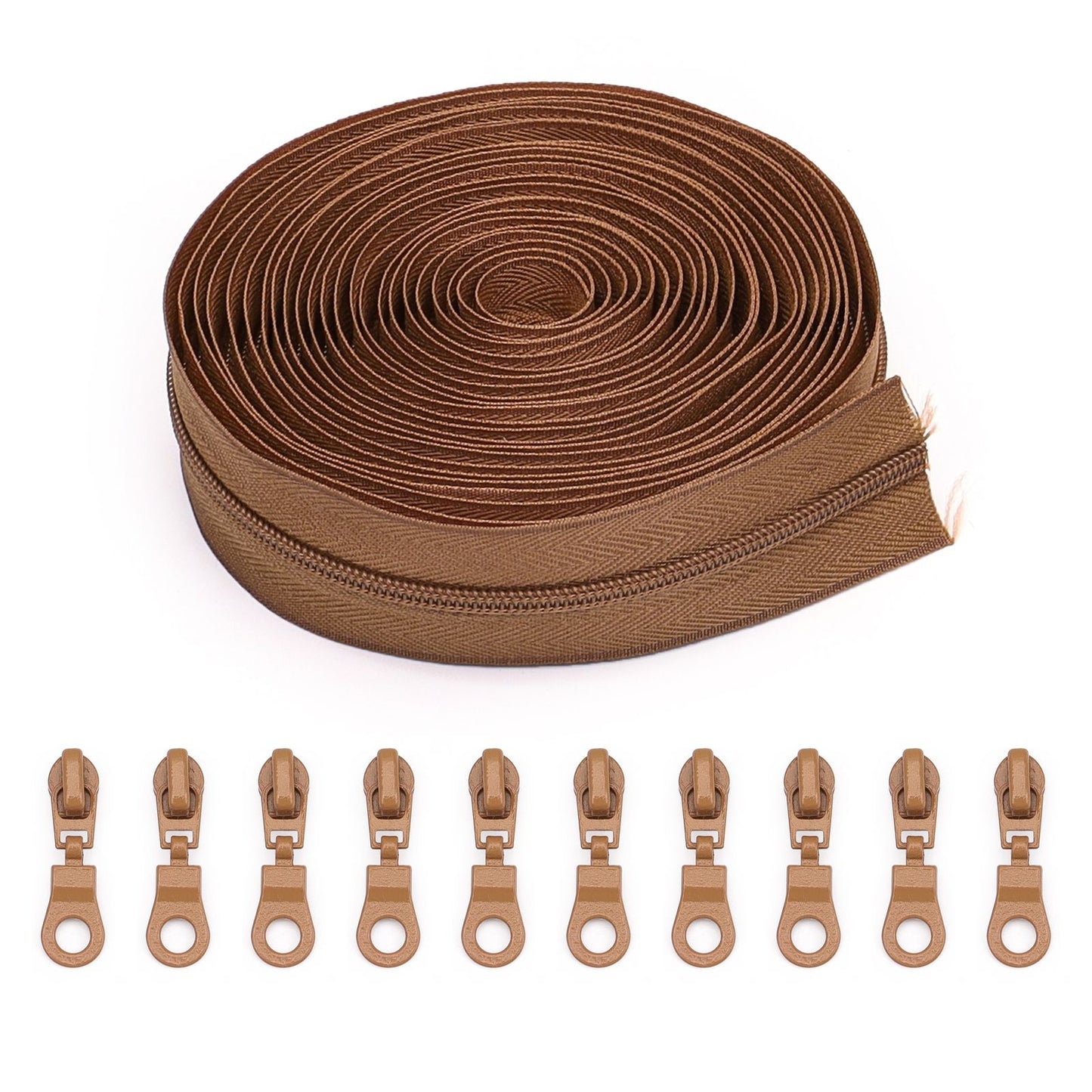 3071  Zipper No. 3 is wearing a solid color nylon set, luggage zipper, various packages 4.5 meters + 10 color Jitong heads = 1 pack