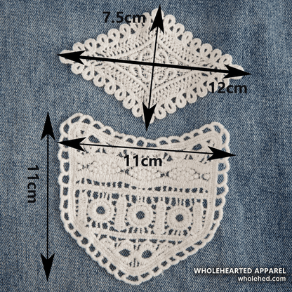 1935★ Extension de ceinture en dentelle brodée, garniture décorative ajourée pour l'ajustement manuel de la taille d'un pantalon.