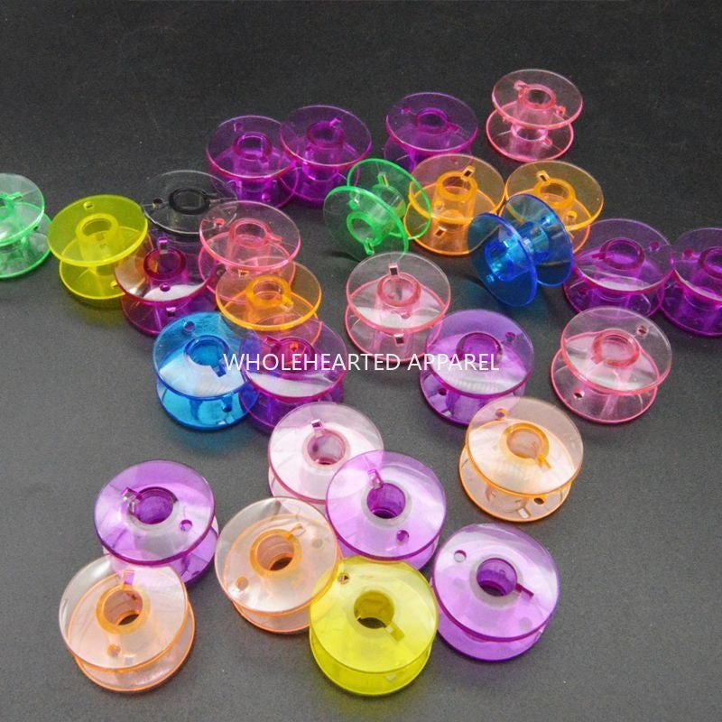 1860★ Colorful Transparent Plastic Bobbins for Brother and Butterfly Domestic Electric Sewing Machines★