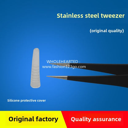 1279★ [Instalación original de fábrica] Pinzas antiestáticas de acero inoxidable Herramientas de costura Pinzas Pinzas antideslizantes engrosadas y puntiagudas