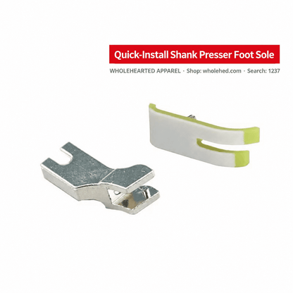 1237★ Wear-Resistant Teflon Presser Foot with Quick-Change Flexible Plastic Sole for Computerized Flatbed Sewing Machines