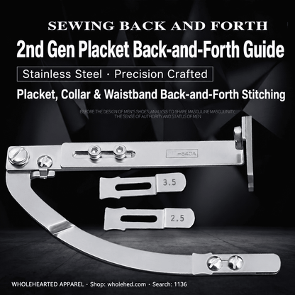 1136★ Industrial Flatbed Sewing Machine Edge-Stitching Guide for Plackets and Waistbands