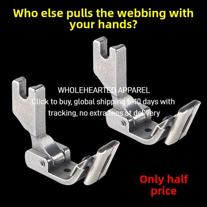 1431★  S10A sewing machine flat car rubber band elastic band presser foot strip presser foot back collar lace presser foot guide belt pull
