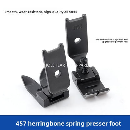 1623★  All-steel herringbone car elastic silk presser foot opening flat mouth presser foot large medium small presser foot sewing machine accessories