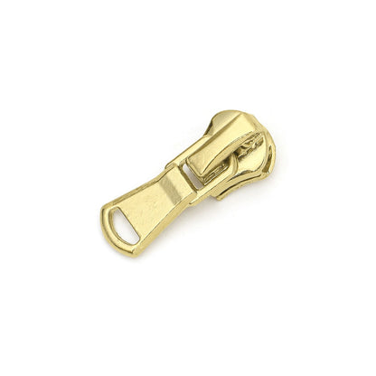 3093  Zipper No. 3 and No. 5 metal slider A3025 white light gold gun color slider zinc alloy clothing and luggage zipper applicable