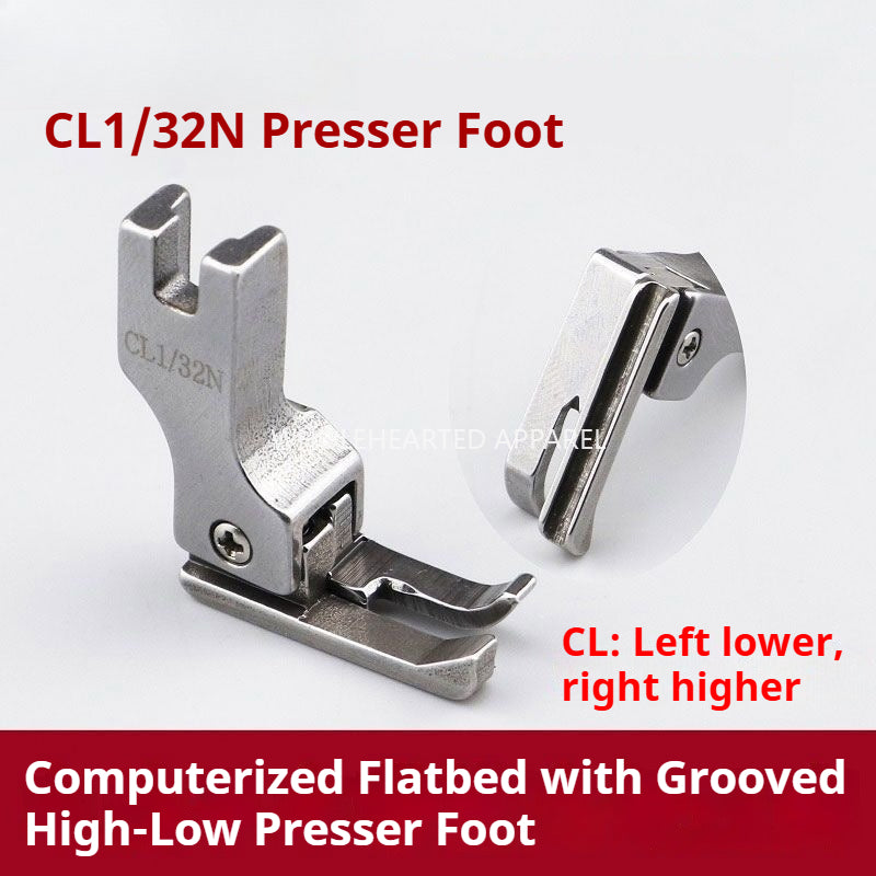 1802★All-Steel Grooved Compensating Presser Foot CR1/32N for Lockstitch Sewing Machines★