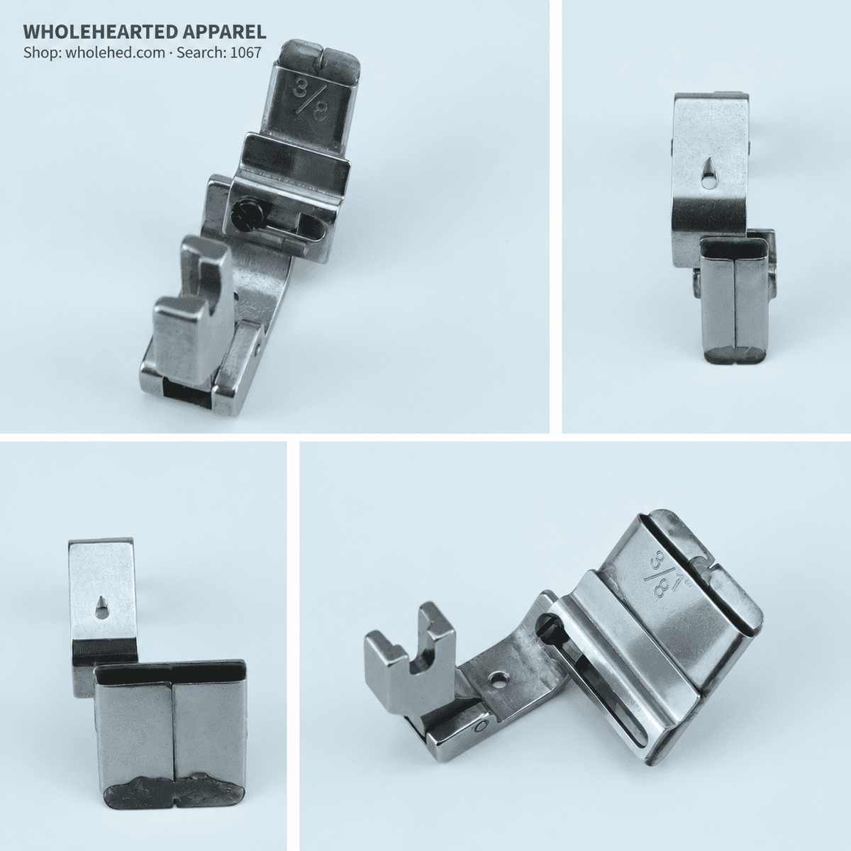 1067★ All-Steel Presser Foot for Computerized Lockstitch Sewing Machines, Back Neck Tape, Webbing and Lace Guide.