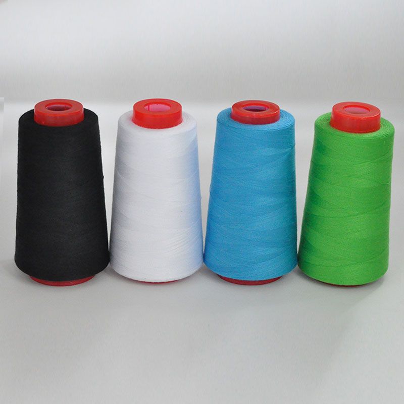 3053  Thread 402 Sewing Thread Household High Speed Thread Sewing Machine Pagoda Polyester Flat Car Large Roll Black and White Color