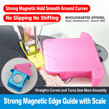 1886★ Strong Magnetic Sewing Machine Edge Guide with Measurement Scale for Flatbed Machines