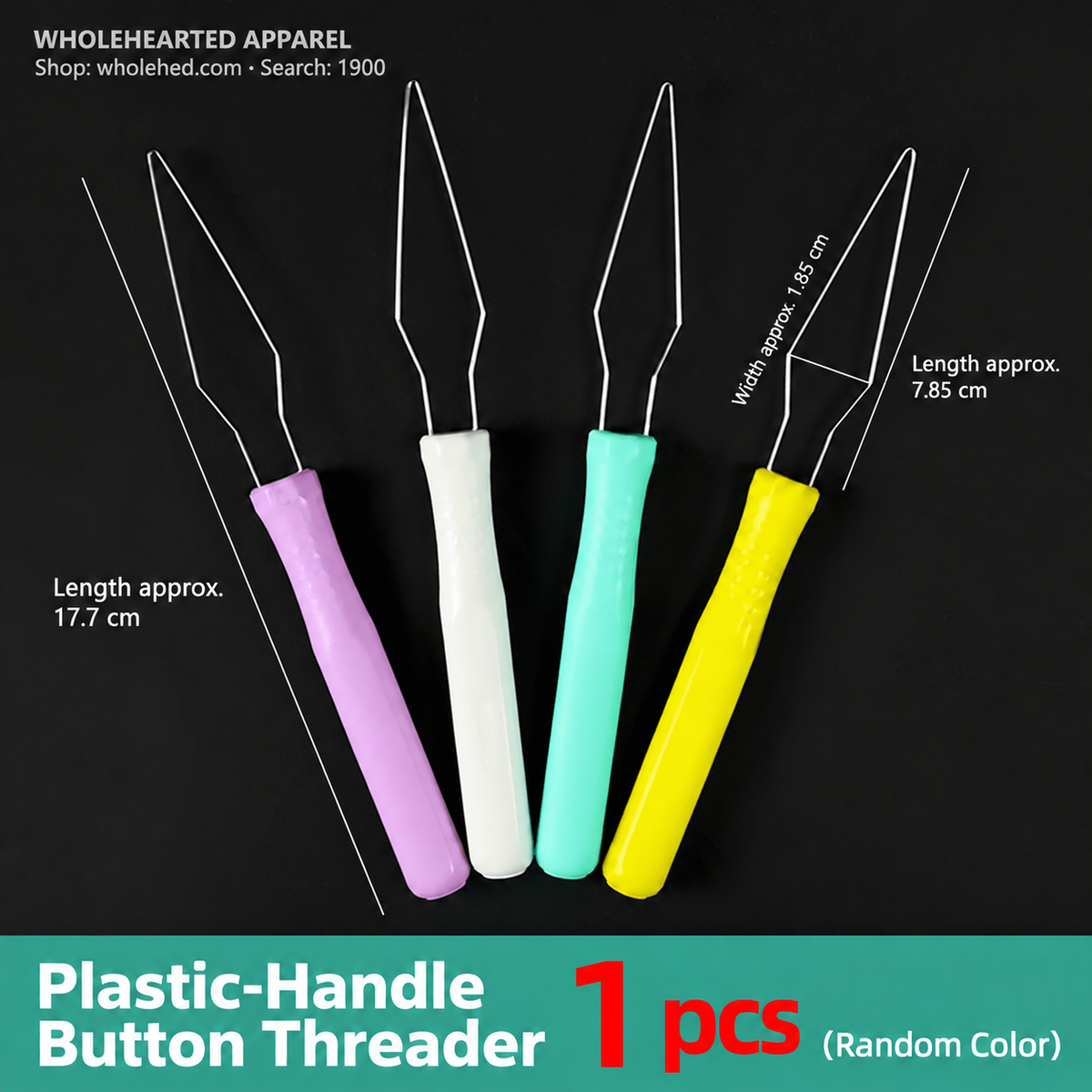 1900★ Alat pemasang benang kancing dengan gagang plastik untuk pembuatan pakaian, menjahit, dan kerajinan DIY