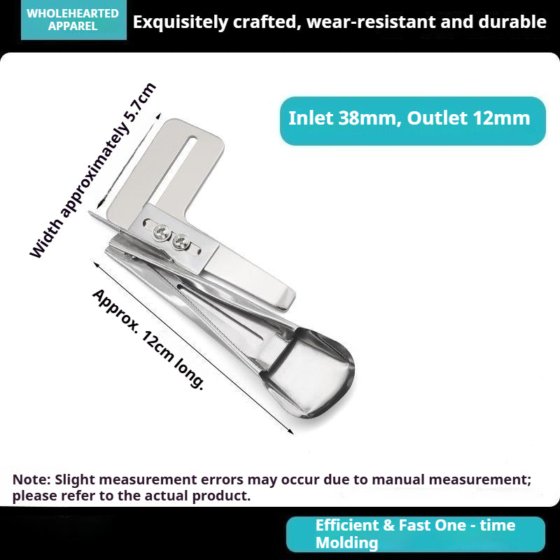 1784★ Accesorio Carpeta Plana Triple de Acero Premium para Máquina de Coser, Ajustable para Pantalones y Trabillas de Cinturón★
