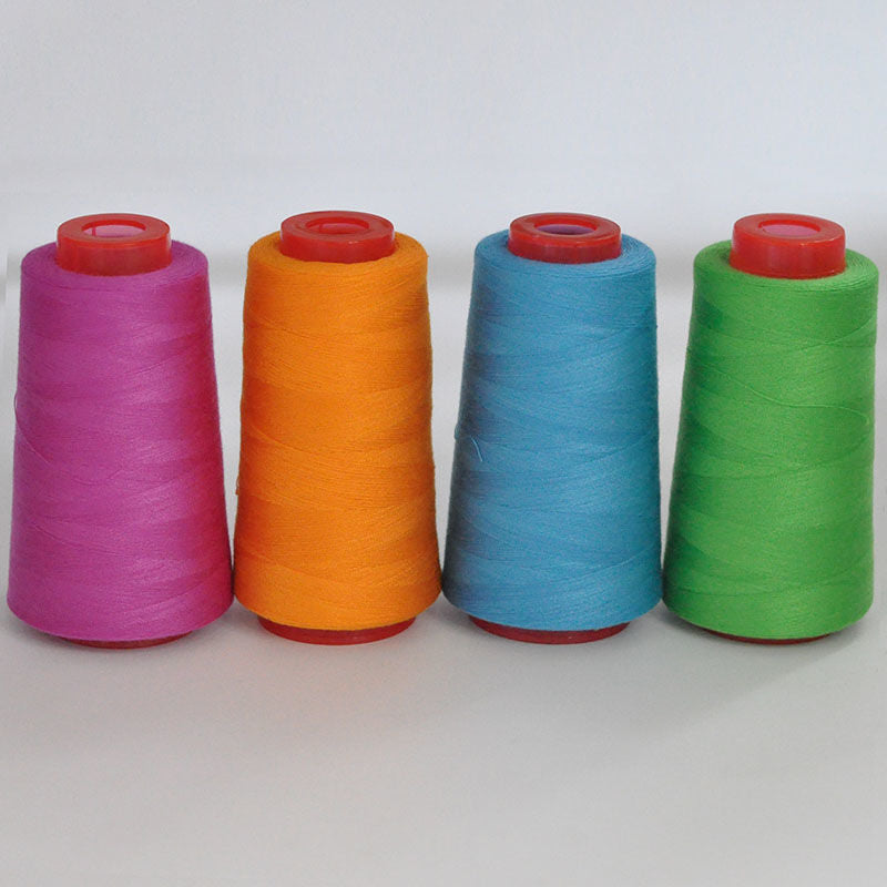 3053  Thread 402 Sewing Thread Household High Speed Thread Sewing Machine Pagoda Polyester Flat Car Large Roll Black and White Color