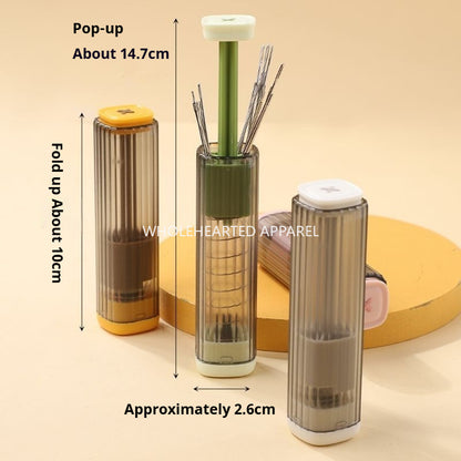 1718★  Hand Sewing Needle Set Press Magnetic Syringe Sewing Clothes Tools Sewing Needle Thickness Needle Storage Syringe Portable★