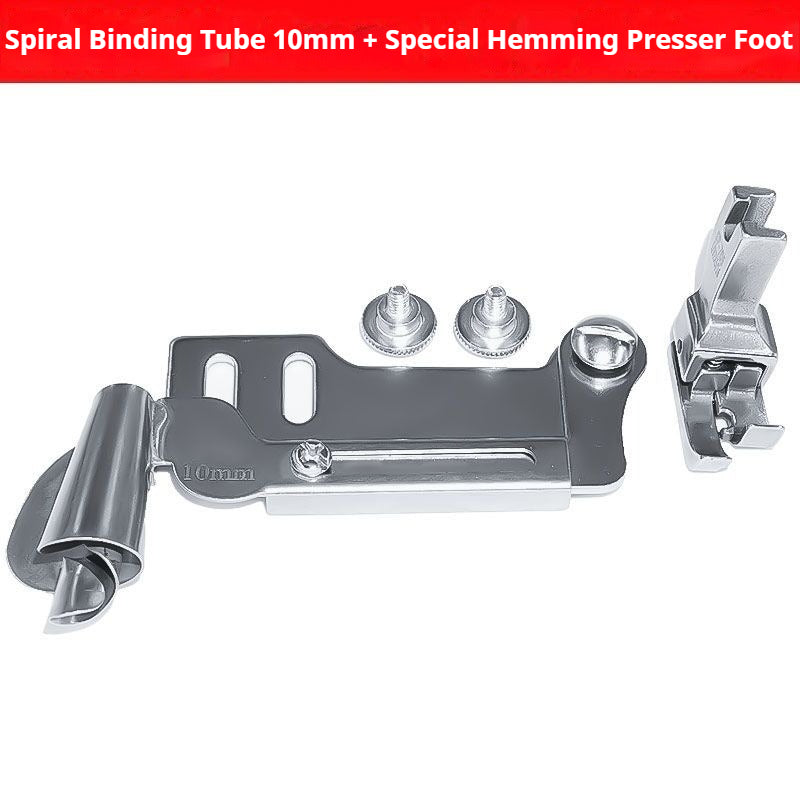 1801★Spiral Hemming Folder Binder for Industrial Lockstitch Machines and Medium-Weight Fabrics★