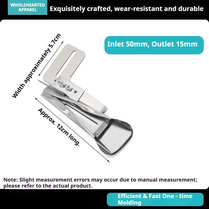 1784★ Accesorio Carpeta Plana Triple de Acero Premium para Máquina de Coser, Ajustable para Pantalones y Trabillas de Cinturón★