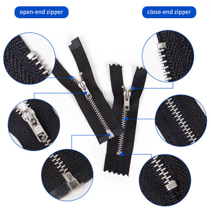 3081  Zipper No. 3 Platinum Short Zipper Closed Tail/Open Tail Doll Figure Doll BJD Doll Clothes Jacket Pants Bag