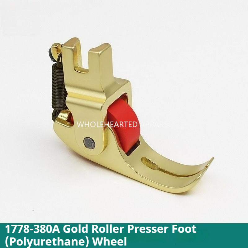 1778★ Gold Roller Presser Foot for Sewing Machine, Suitable for Thick and Thin Fabrics★